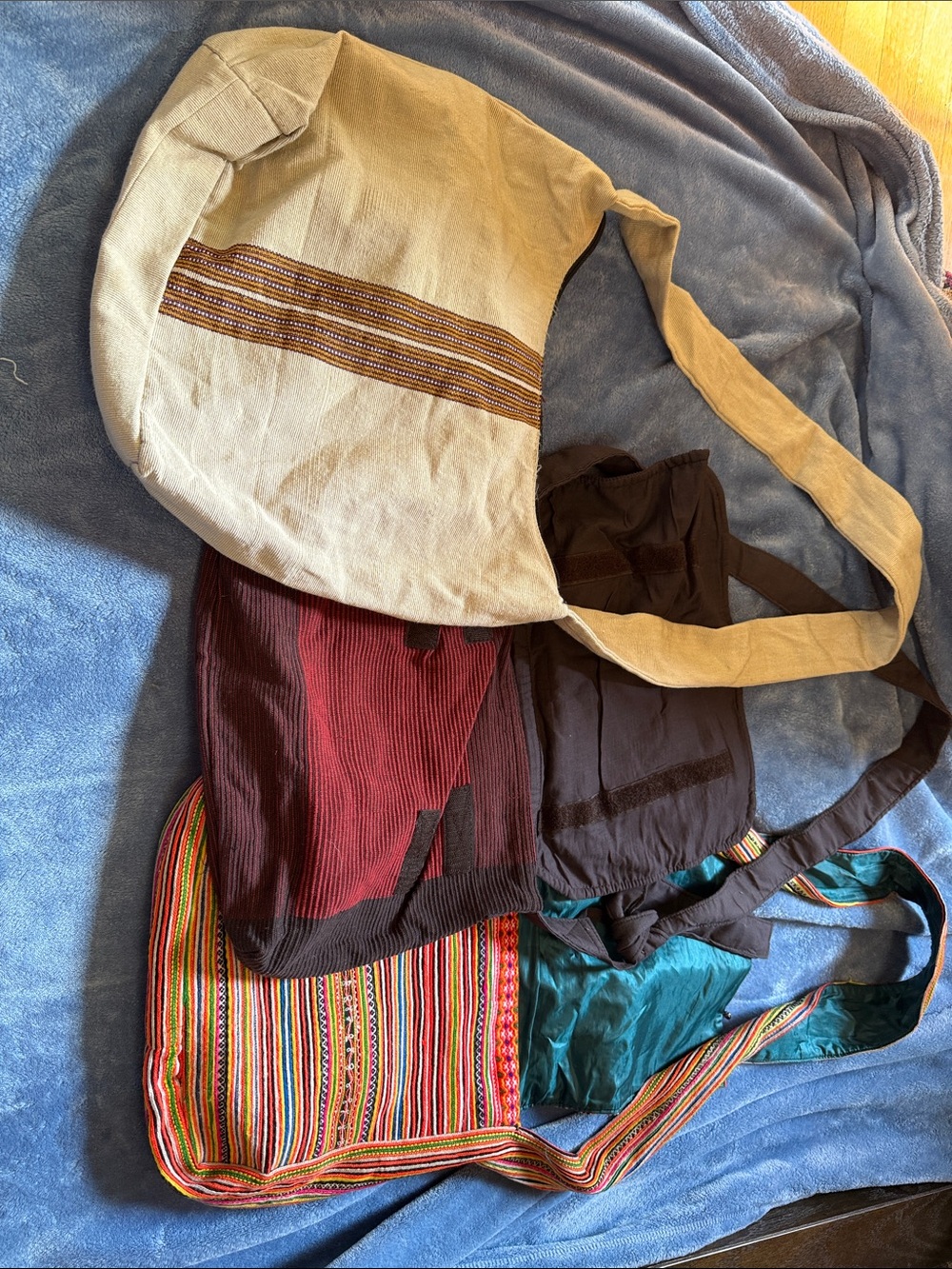 Bundle of 3 Boho Shoulder Bags – Woven, Artisan & Festival Style